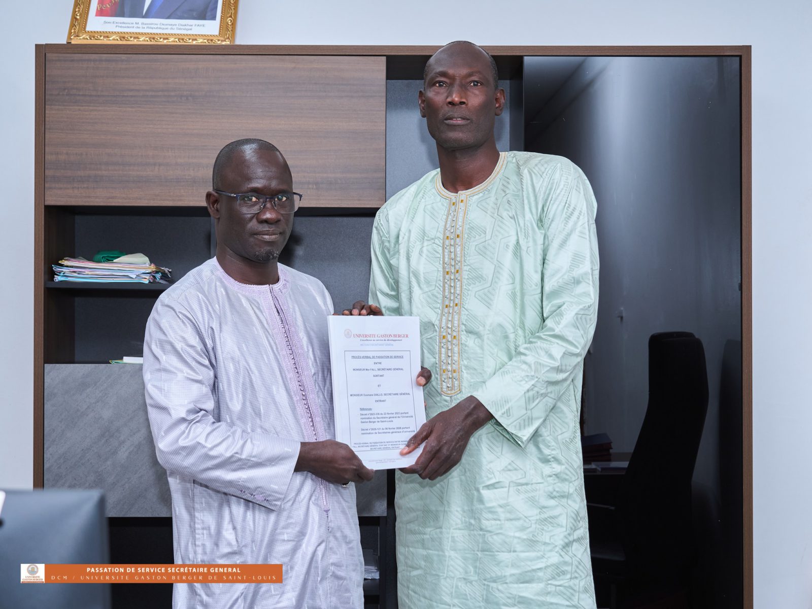 Passation de service: M. Ousmane DIALLO, nouveau Secrétaire Général de l’Université Gaston Berger
