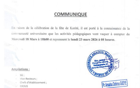 Korité 2026 – communiqué de l’UAM