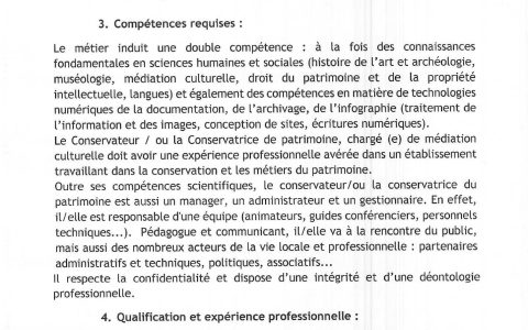 Recrutement d’un Conservateur/une Conservatrice du patrimoine, chargé (e) de la médiation culturelle pour le Centre de Recherche et de la Documentation du Sénégal (CRDS -ex IFAN).